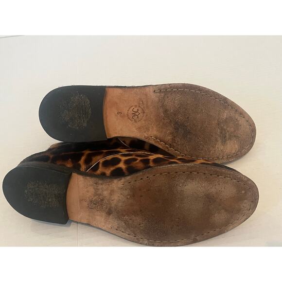 Women's JOHNSTON & MURPHY Pony Hair Cheetah print Ankle Booties Boots Sz 8M - Picture 8 of 9